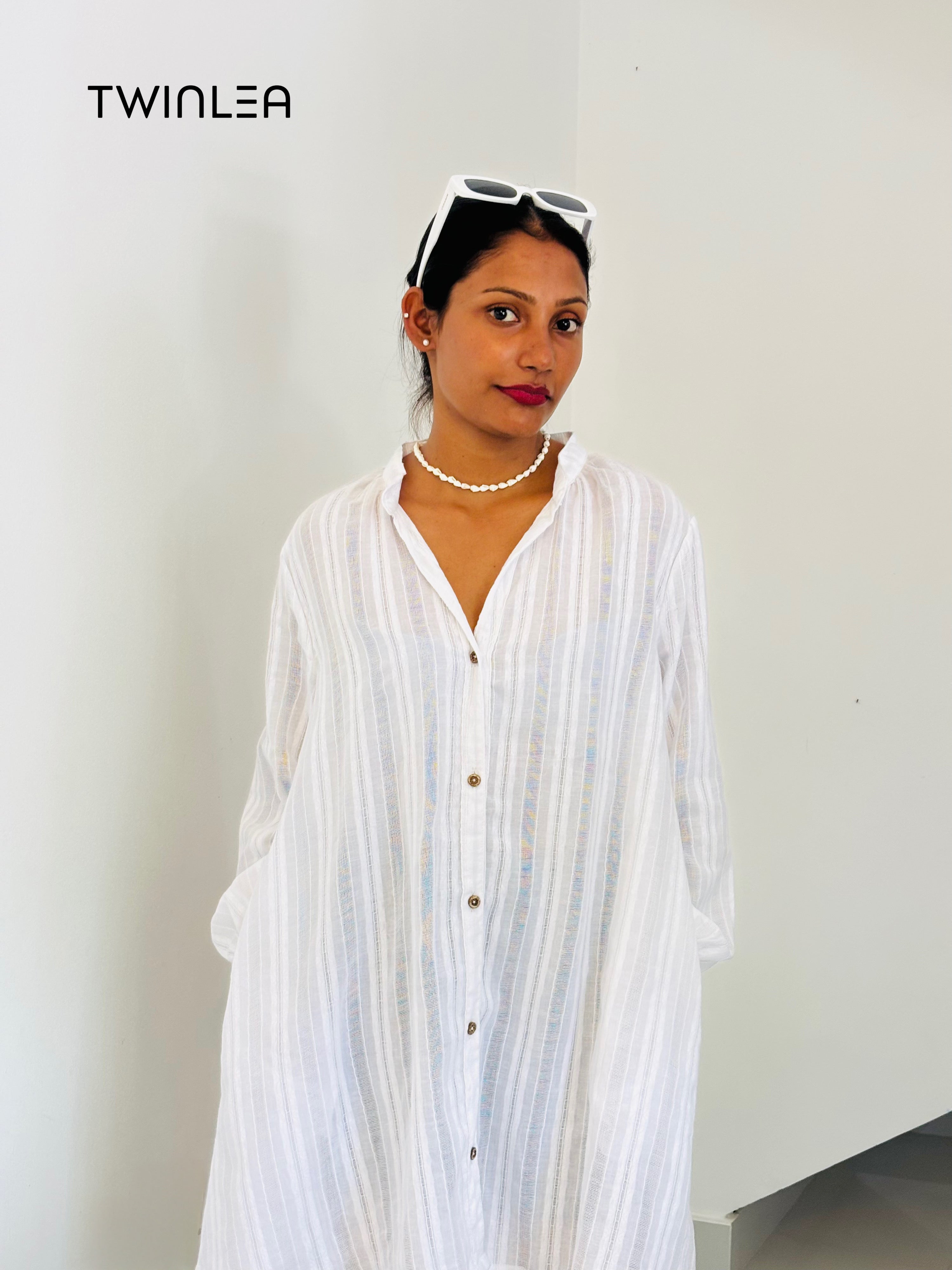 Breezy Button-Down Shirt Dress