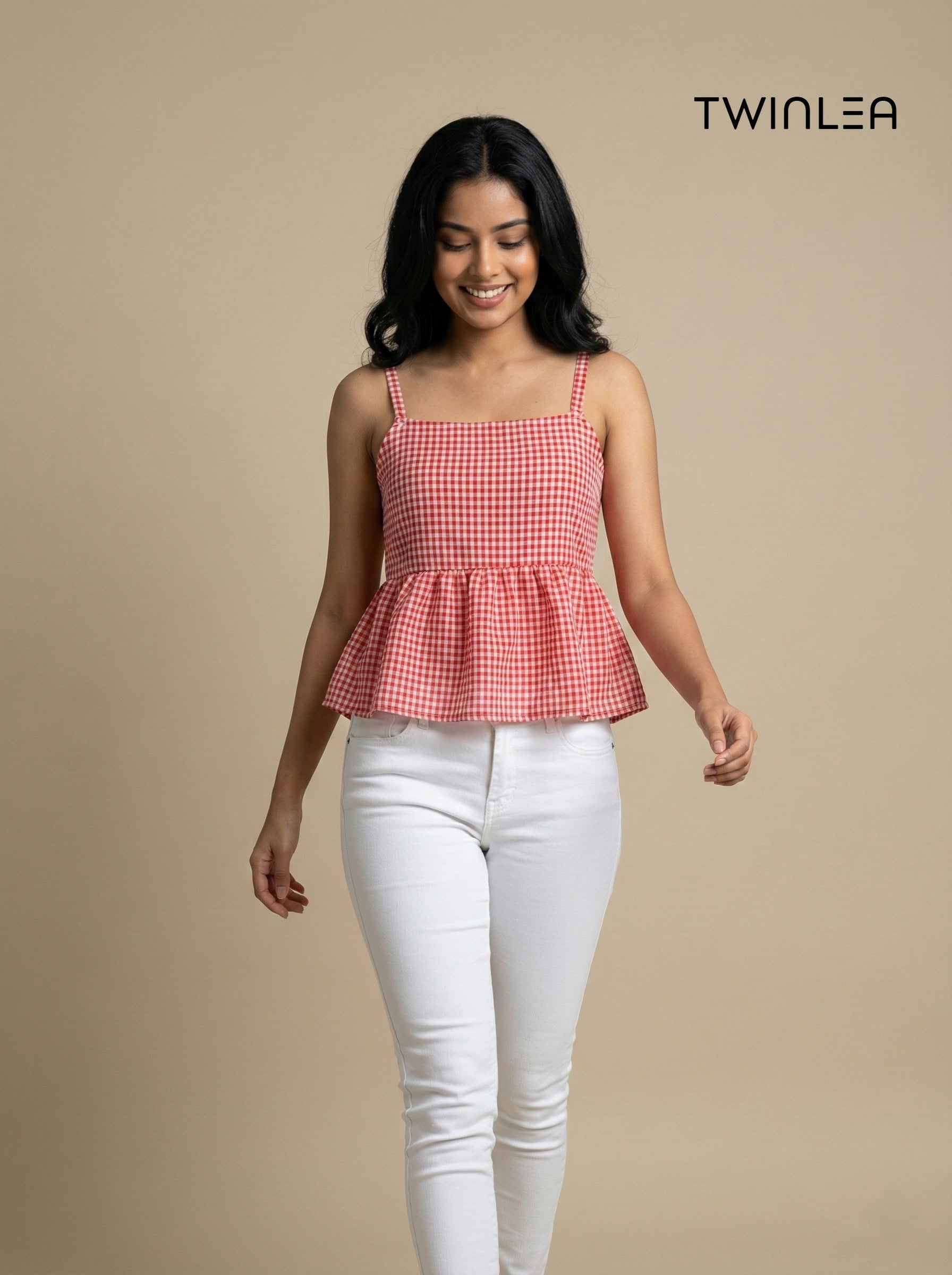 Gingham Breeze Top