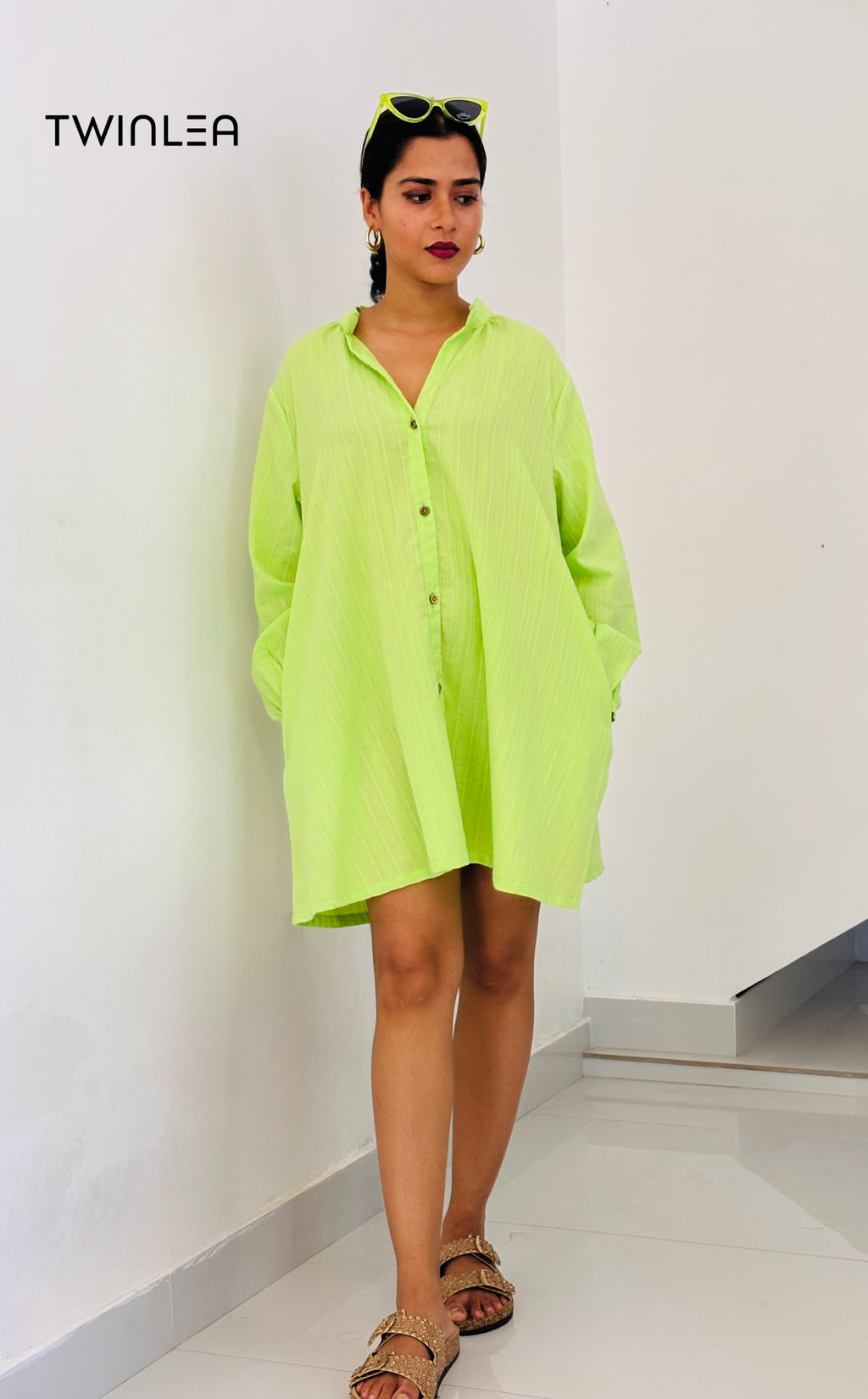 Breezy Button-Down Shirt Dress