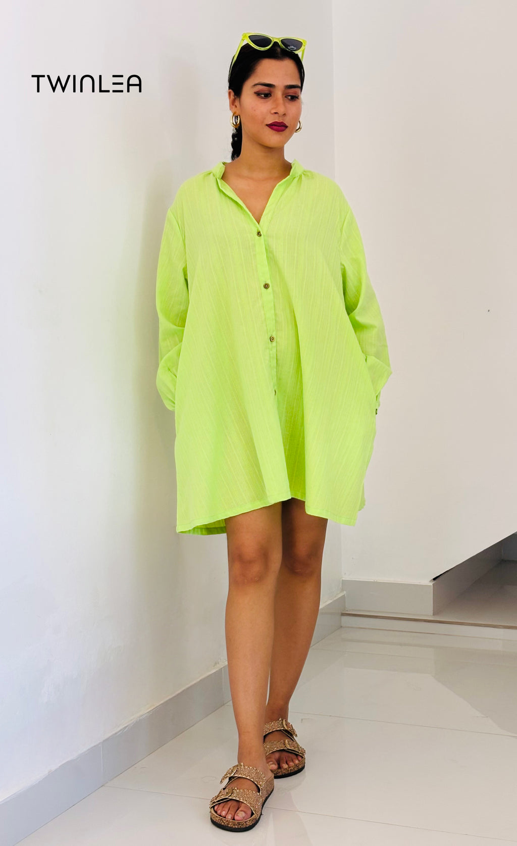 Breezy Button-Down Shirt Dress