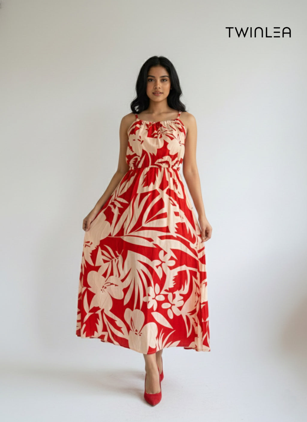 Tropical Grace Midi Frock