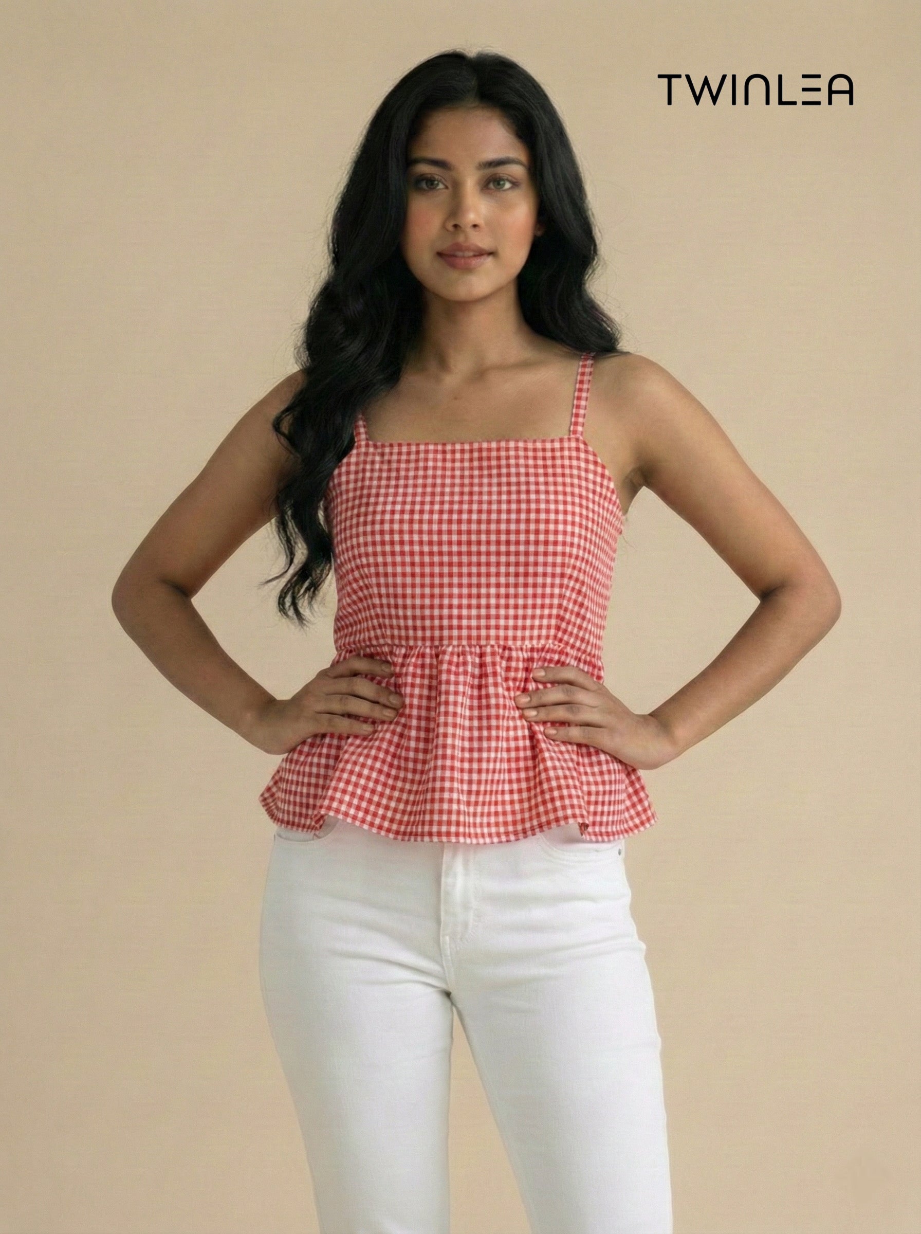 Gingham Breeze Top