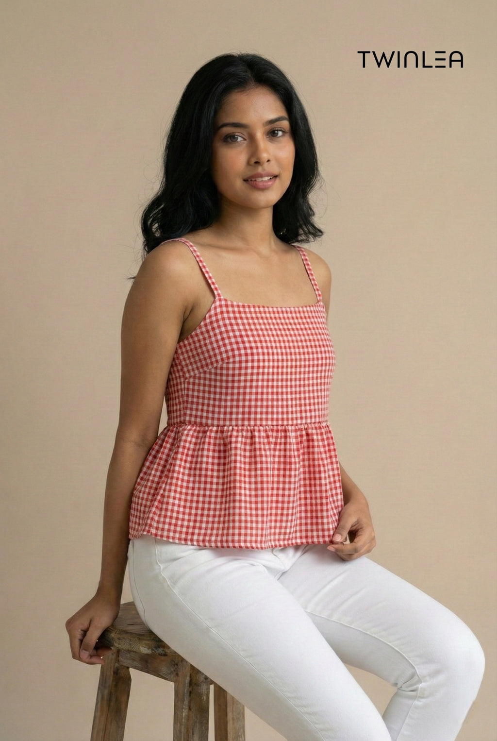 Gingham Breeze Top