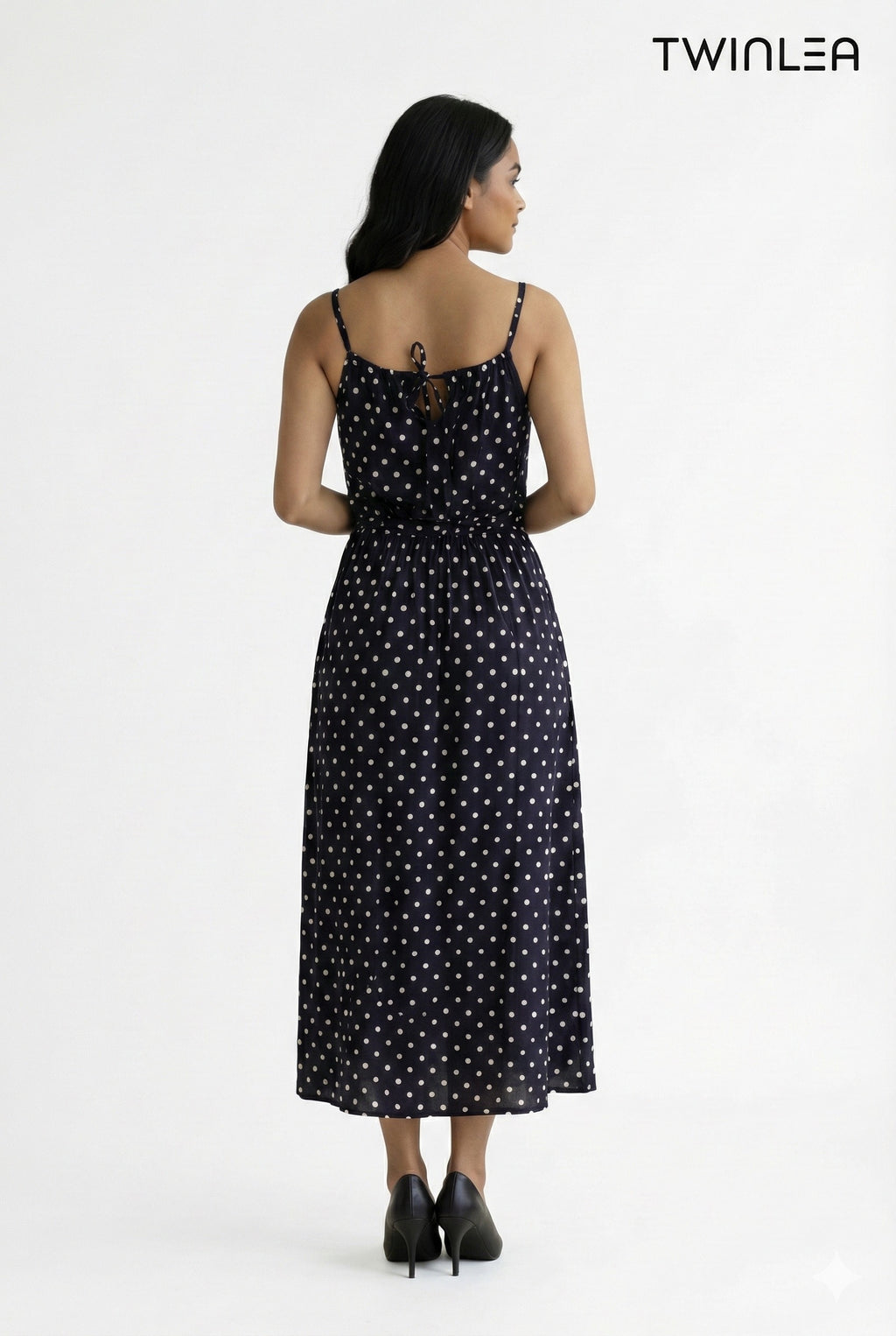 Twinlea Midnight Polka Midi Frock